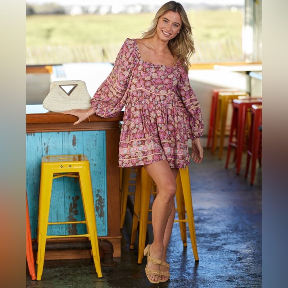 NWT Saltwater Luxe Layla Floral Mini Dress In Pink Floral